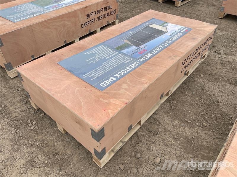  AGR-LS1228 28 ft x 12 ft x 10 ft 6 in Metal Livest Andre staldmaskiner