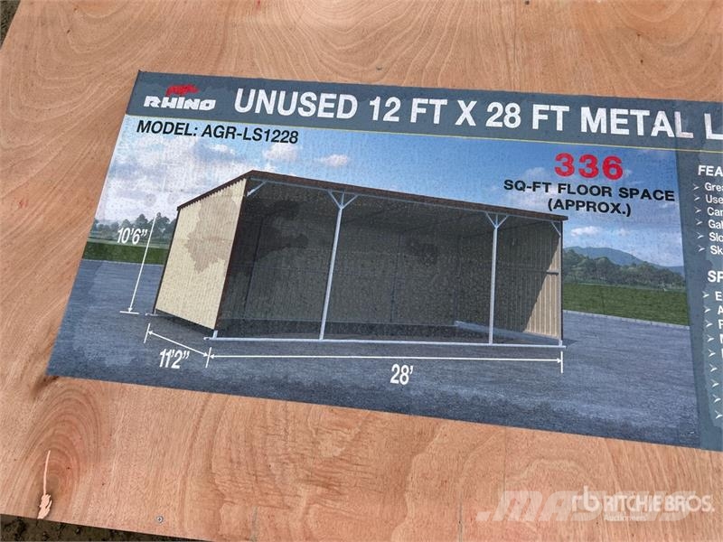 AGR-LS1228 28 ft x 12 ft x 10.5 ft Metal Livestock Other livestock machinery and accessories