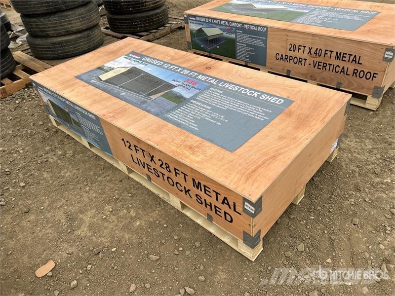 AGR-LS1228 28 ft x 12 ft x 10.5 ft Metal Livestock Andre staldmaskiner