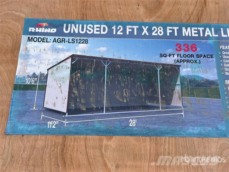 AGR-LS1228 28 ft x 12 ft x 10.5 ft Metal Livestock Other livestock machinery and accessories