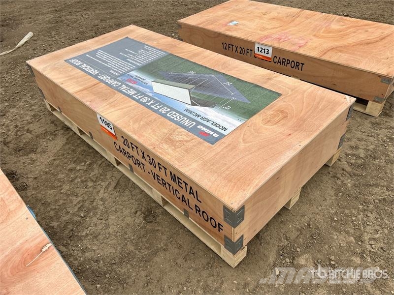 AGR-MC2030 20 ft x 30 ft x 12 ft Steel Carport (Un Stålrammmer