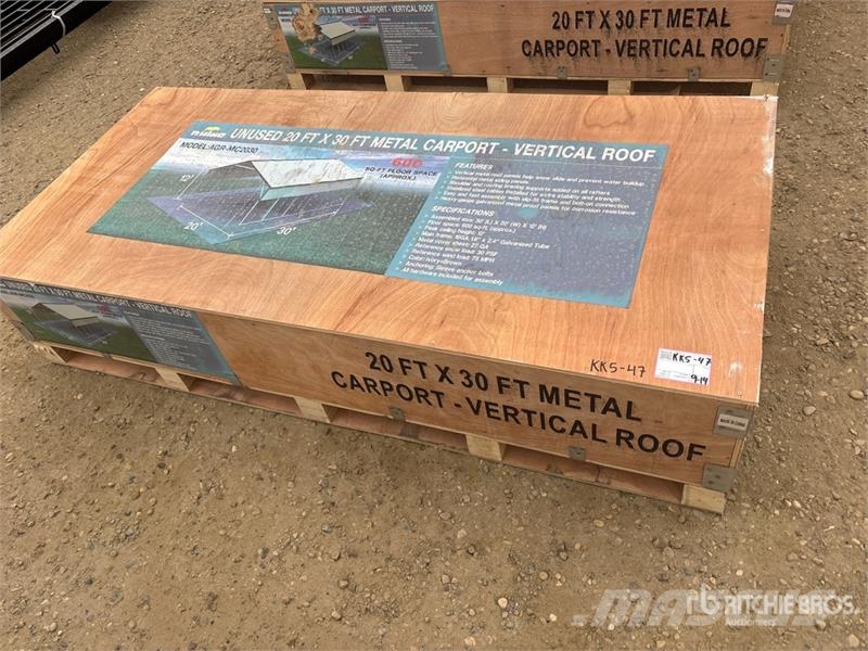 AGR-MC2030 20 ft x 30 ft Steel Carport (Unused) Stalen constructies