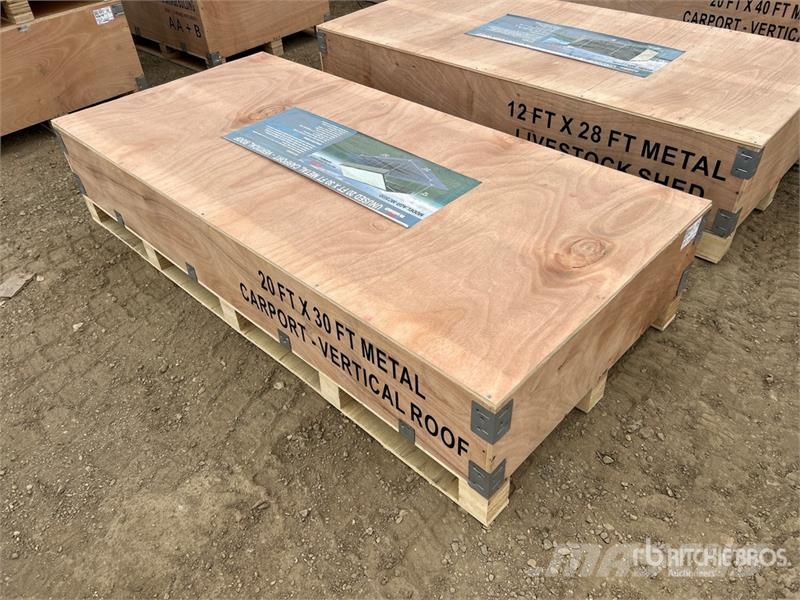  AGR-MC2030 20 ft x 30 ft x 12 ft Steel Carport (Un Stahlrahmenaufbauten