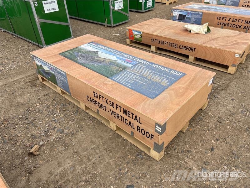 AGR-MC2030 20 ft x 30 ft Steel Carport (Unused) Stahlrahmenaufbauten