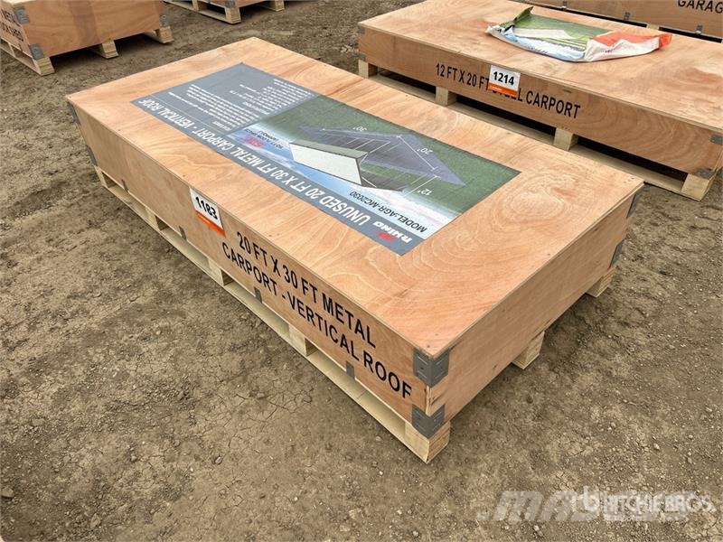  AGR-MC2030 20 ft x 30 ft x 12 ft Steel Carport (Un Stahlrahmenaufbauten