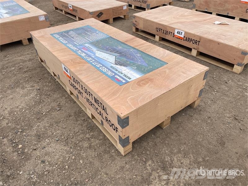  AGR-MC2030 20 ft x 30 ft x 12 ft Steel Carport (Un Stahlrahmenaufbauten