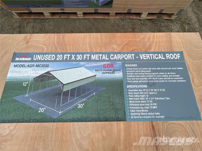 AGR-MC2030 20 ft x 30 ft x 12 ft Steel Carport (Un Čelični okviri za građevine