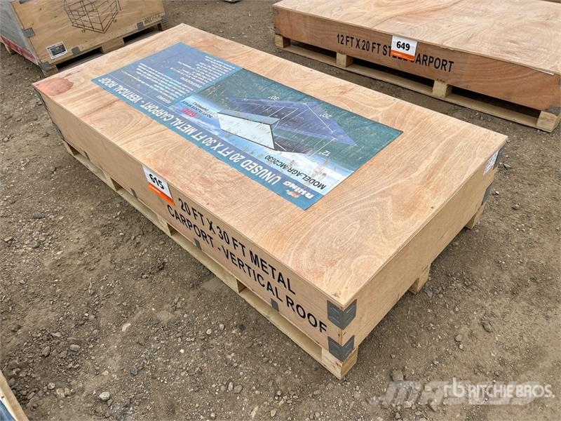 AGR-MC2030 20 ft x 30 ft x 12 ft Steel Carport (Un 鋼架建築