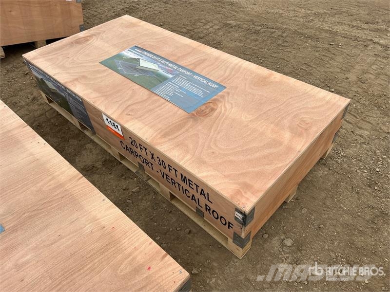  AGR-MC2030 20 ft x 30 ft x 12 ft Steel Carport (Un Stahlrahmenaufbauten
