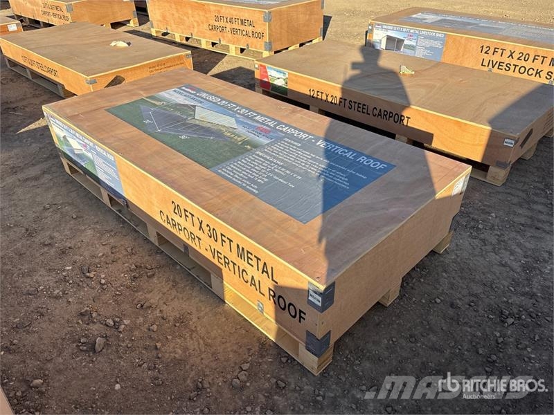  AGR-MC2030 20 ft x 30 ft Steel Carport (Unused) Steel frame buildings