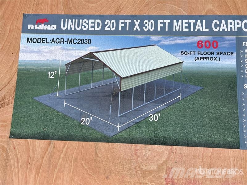  AGR-MC2030 20 ft x 30 ft x 12 ft Steel Carport (Un Čelični okviri za građevine