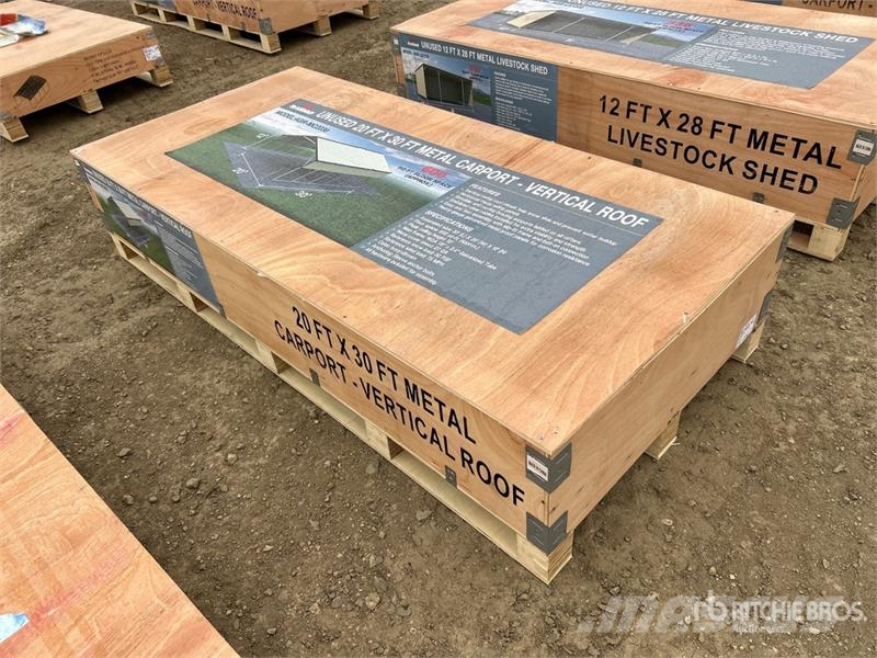AGR-MC2030 20 ft x 30 ft x 12 ft Steel Carport (Un Stålrammmer
