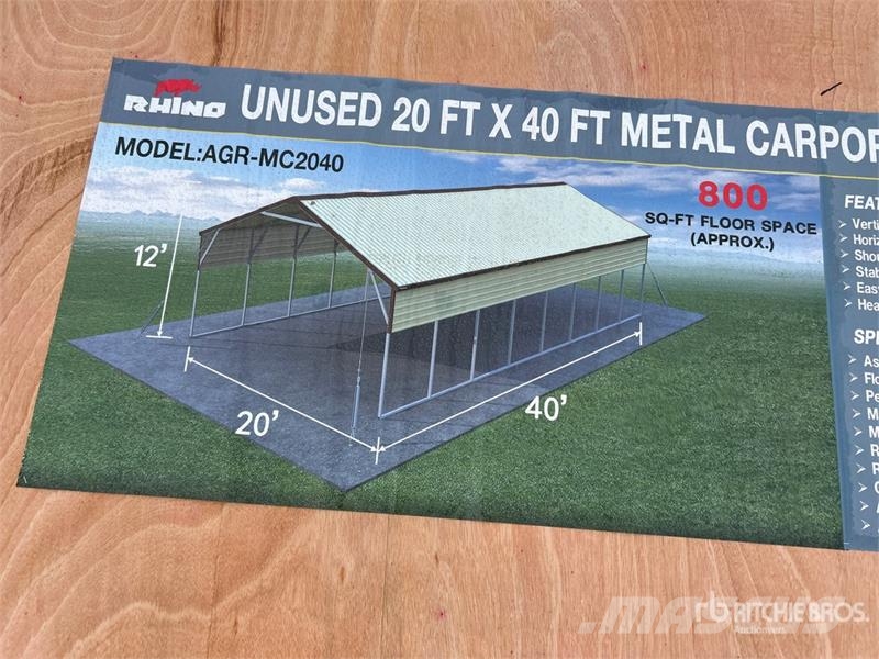 AGR-MC2040 20 ft x 40 ft x 12 ft Steel Carport (Un Čelični okviri za građevine