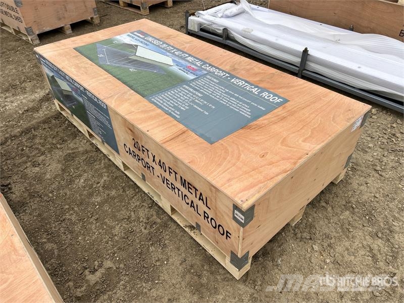  AGR-MC2040 20 ft x 40 ft x 12 ft Steel Carport (Un Stålrammmer