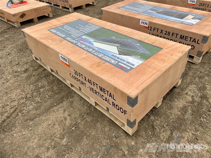  AGR-MC2040 20 ft x 40 ft x 12 ft Steel Carport (Un Stålrammmer