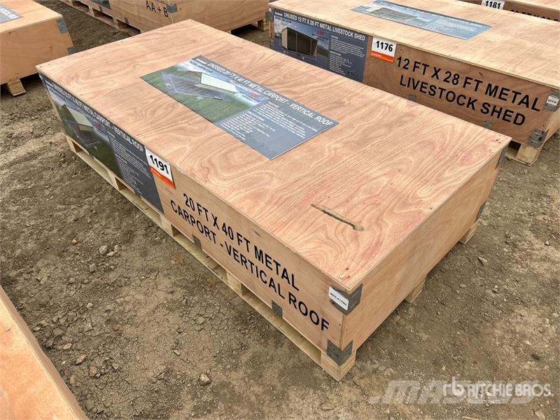  AGR-MC2040 20 ft x 40 ft x 12 ft Steel Carport (Un Stålrammmer