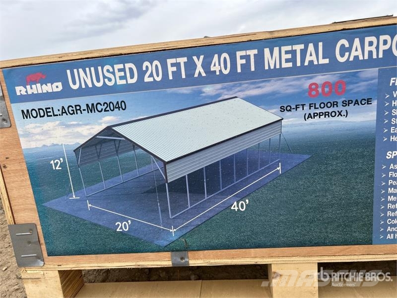  AGR-MC2040 20 ft x 40 ft x 12 ft Steel Carport (Un Čelični okviri za građevine