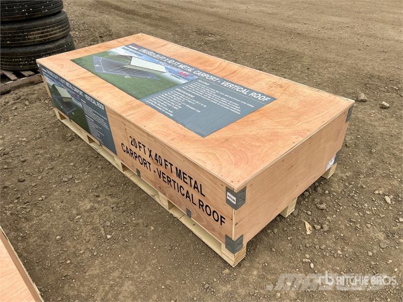 AGR-MC2040 20 ft x 40 ft x 12 ft Steel Carport (Un Stålrammmer