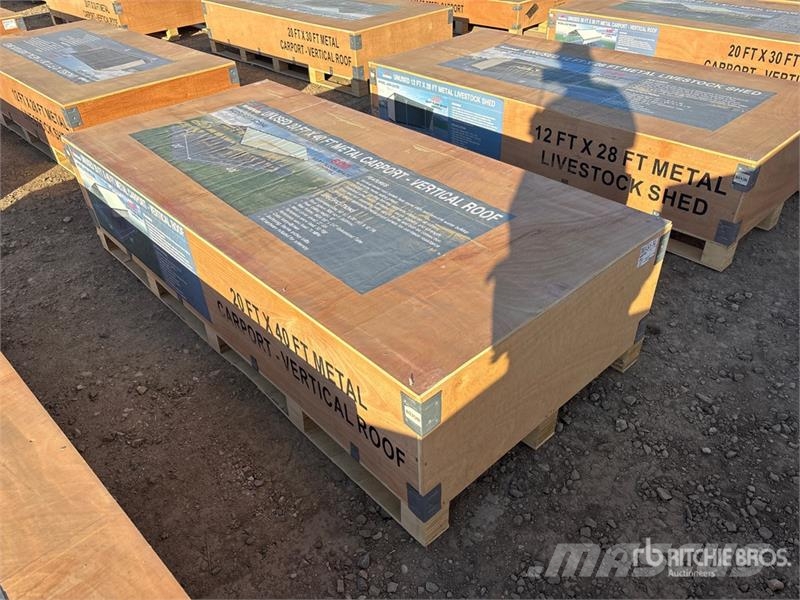  AGR-MC2040 20 ft x 40 ft Steel Carport (Unused) Steel frame buildings