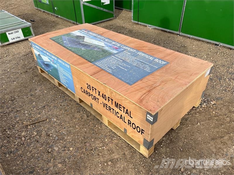 AGR-MC2040 20 ft x 40 ft Steel Carport (Unused) Stahlrahmenaufbauten