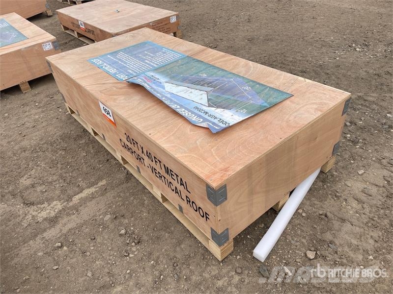  AGR-MC2040 20 ft x 40 ft x 12 ft Steel Carport (Un Stahlrahmenaufbauten