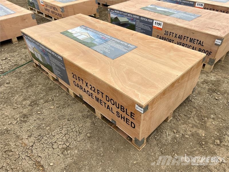 AGR-MS2322 23 ft x 22 ft x 13 ft Double Garage Met Čelični okviri za građevine