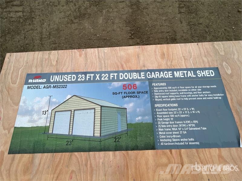  AGR-MS2322 23 ft x 22 ft x 13 ft Double Garage Met Čelični okviri za građevine