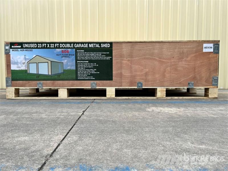  AGR-MS2322 23 ft x 22 ft Double Garage Metal Stora Ocelové rámové budovy