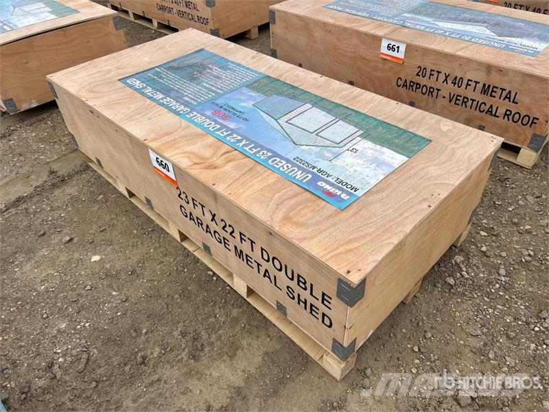 AGR-MS2322 23 ft x 22 ft x13 ft Double Garage Meta Čelični okviri za građevine