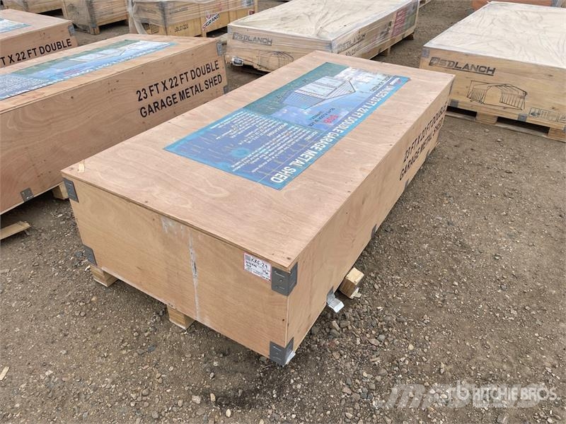 AGR-MS2322 23 ft x 22 ft x 13 ft Double Garage Met 鋼架建築