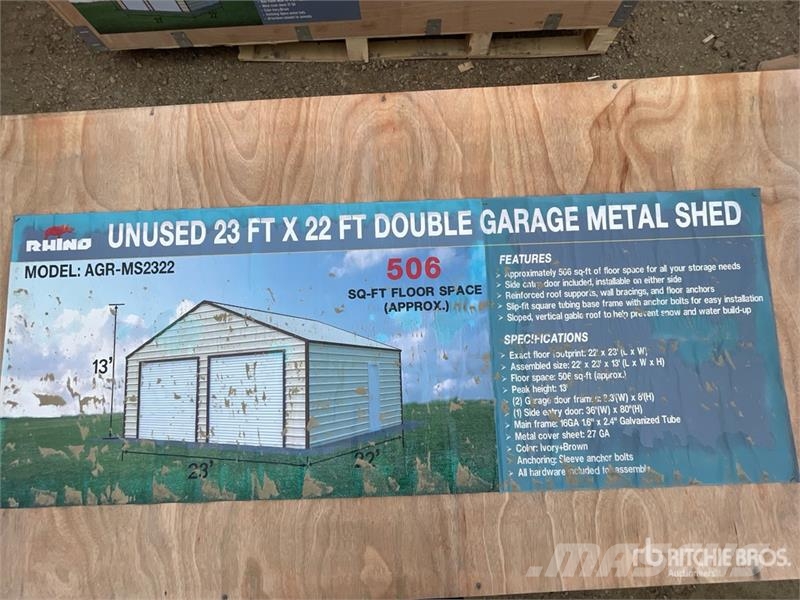 AGR-MS2322 23 ft x 22 ft x 13 ft Double Garage Met Čelični okviri za građevine