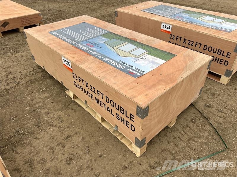  AGR-MS2322 23 ft x 22 ft x 13 ft Double Garage Met Stålrammmer