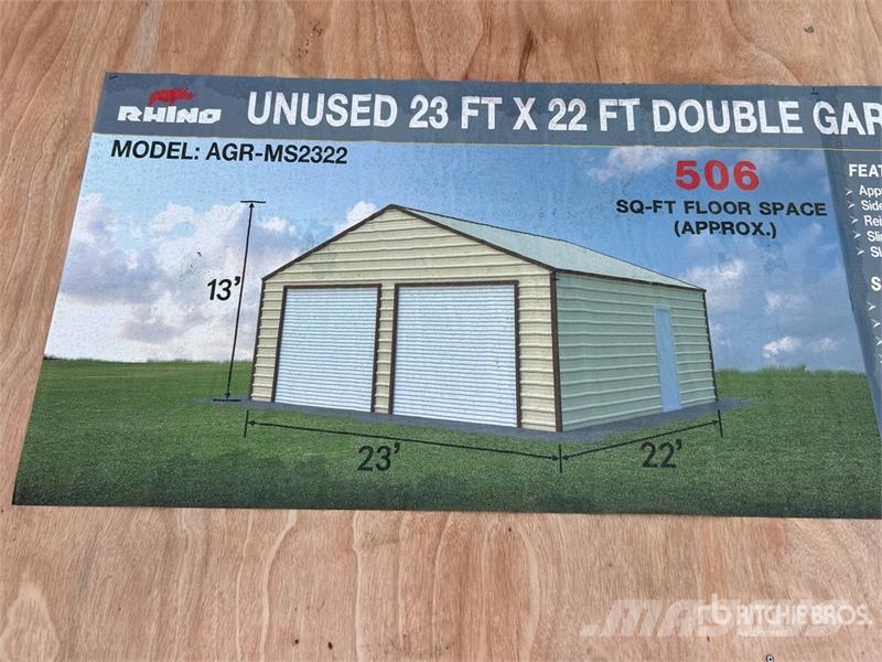  AGR-MS2322 23 ft x 22 ft x 13 ft Double Garage Met Čelični okviri za građevine