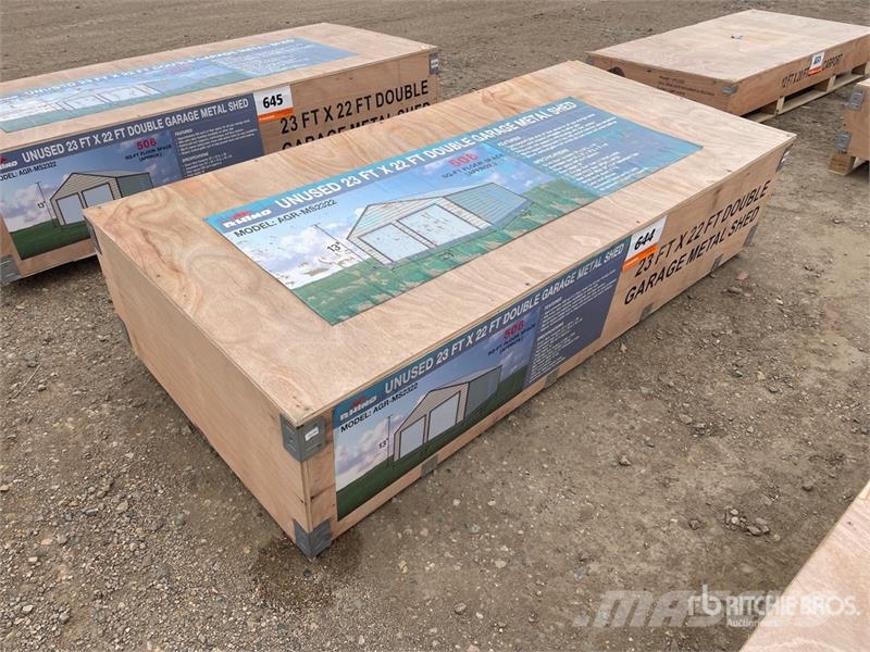 AGR-MS2322 23 ft x 22 ft x 13 ft Double Garage Met Čelični okviri za građevine