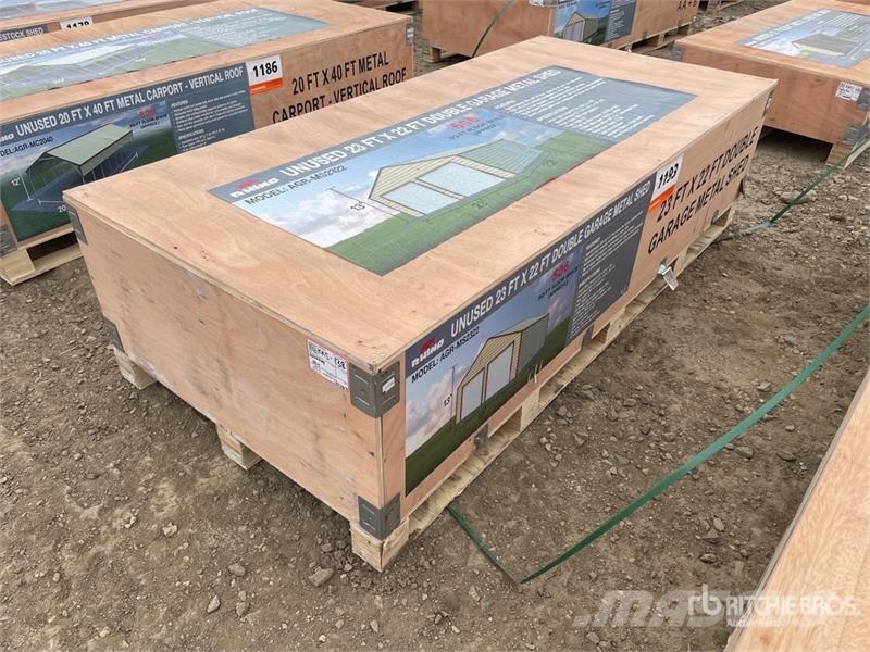 AGR-MS2322 23 ft x 22 ft x 13 ft Double Garage Met Čelični okviri za građevine