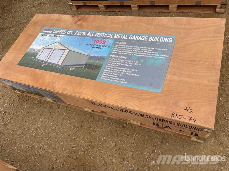 AGR-MS2642 26 ft x 42 ft Metal Garage Storage Buil Stalen constructies