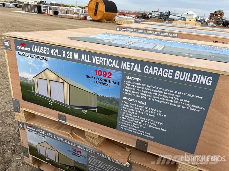  AGR-MS2642 26 ft x 42 ft Metal Garage Storage Buil Stahlrahmenaufbauten