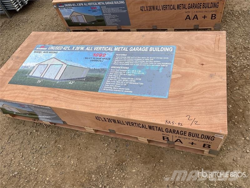 AGR-MS2642 26 ft x 42 ft Metal Garage Storage Buil Stalen constructies