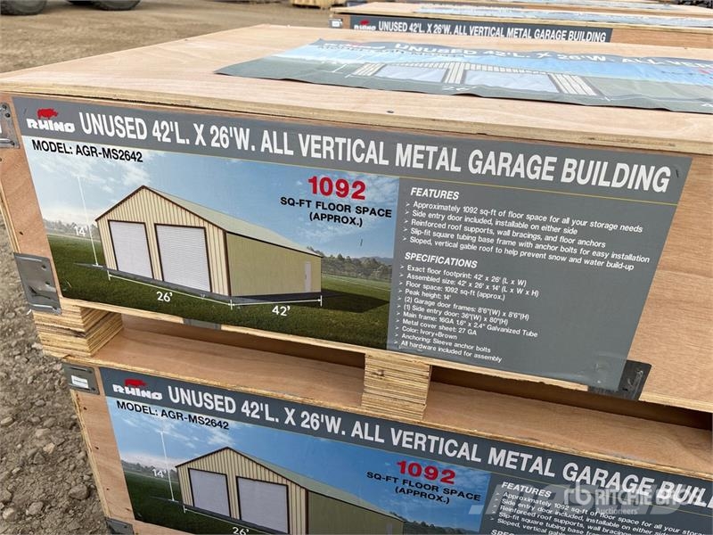 AGR-MS2642 26 ft x 42 ft Metal Garage Storage Buil Construcții din cadru metalic