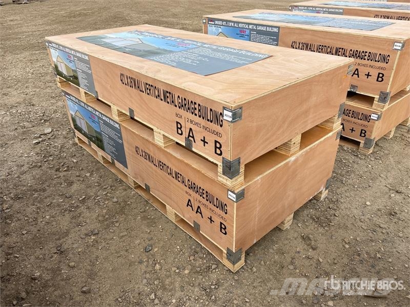AGR-MS2642 26 ft x 42 ft Metal Garage Storage Buil Construcții din cadru metalic
