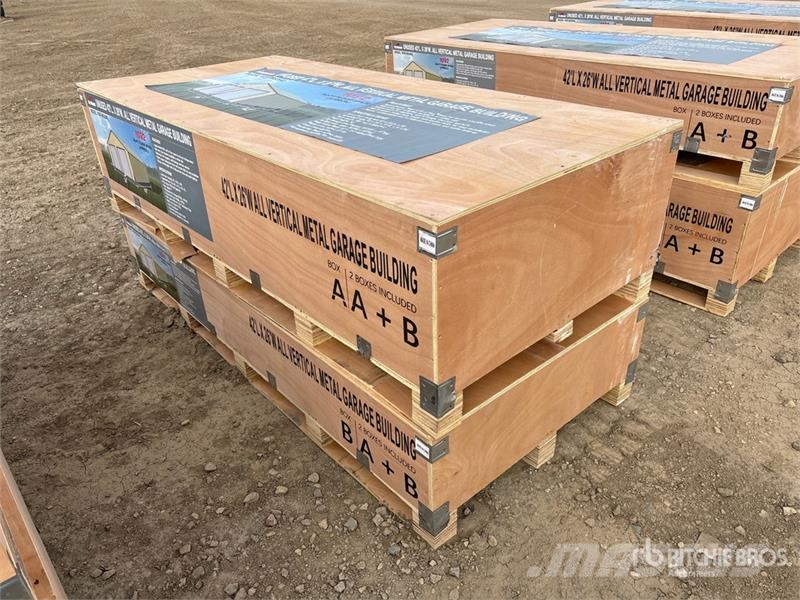  AGR-MS2642 26 ft x 42 ft Metal Garage Storage Buil Stahlrahmenaufbauten