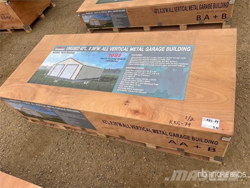 AGR-MS2642 26 ft x 42 ft Metal Garage Storage Buil Stalen constructies