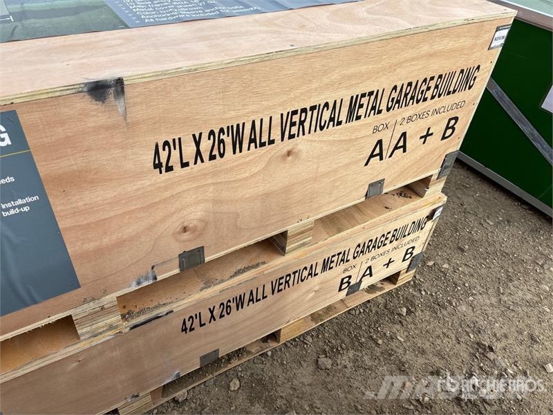  AGR-MS2642 26 ft x 42 ft Metal Garage Storage Buil Stahlrahmenaufbauten