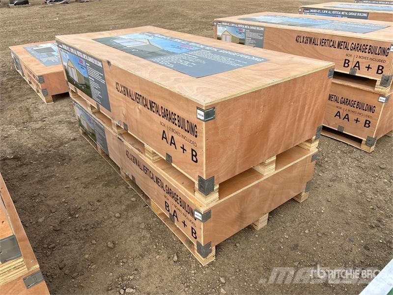  AGR-MS2642 26 ft x 42 ft Metal Garage Storage Buil Stahlrahmenaufbauten
