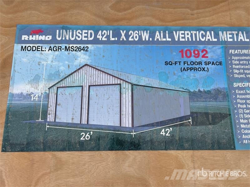  AGR-MS2642 26 ft x 42 ft x 14 ft Metal Garage Stor Čelični okviri za građevine