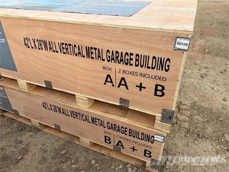  AGR-MS2642 26 ft x 42 ft Metal Garage Storage Buil Stahlrahmenaufbauten