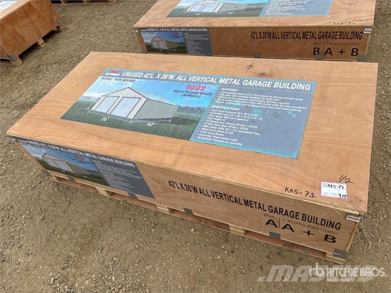 AGR-MS2642 26 ft x 42 ft Metal Garage Storage Buil Stalen constructies