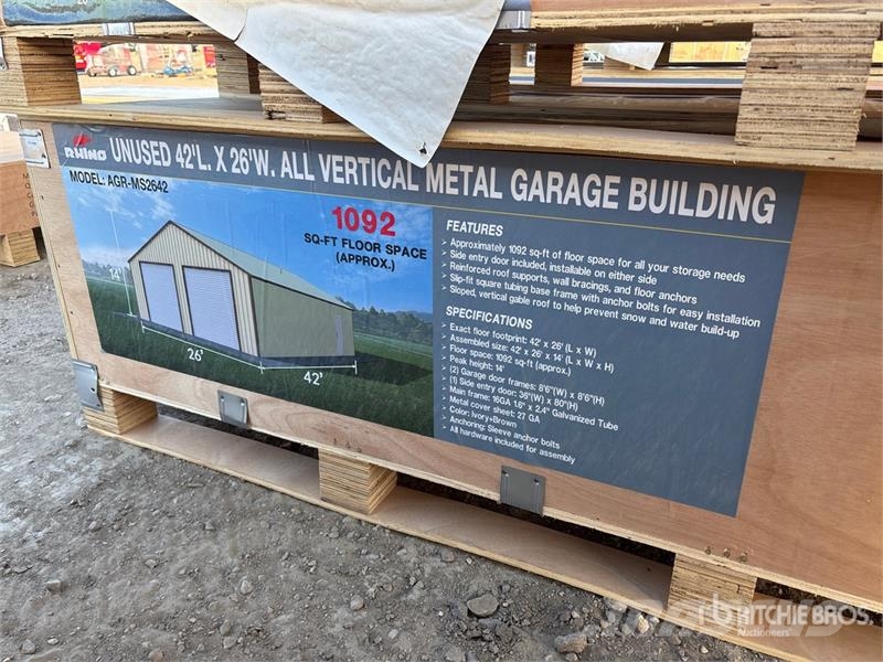 AGR-MS2642 26 ft x 42 ft Metal Garage Storage Buil Steel frame buildings