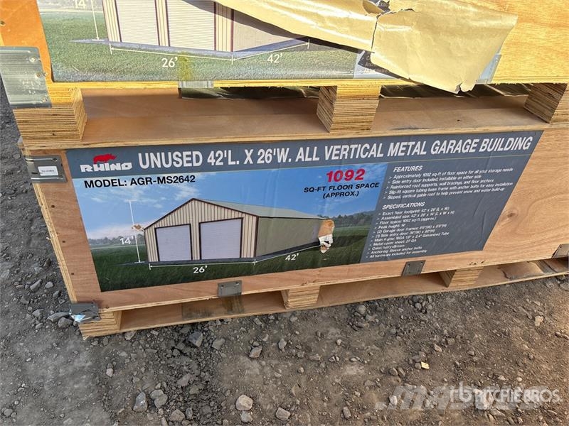 AGR-MS2642 26 ft x 42 ft Metal Garage Storage Buil Steel frame buildings