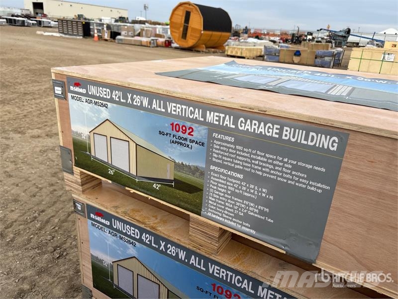  AGR-MS2642 26 ft x 42 ft Metal Garage Storage Buil Stahlrahmenaufbauten